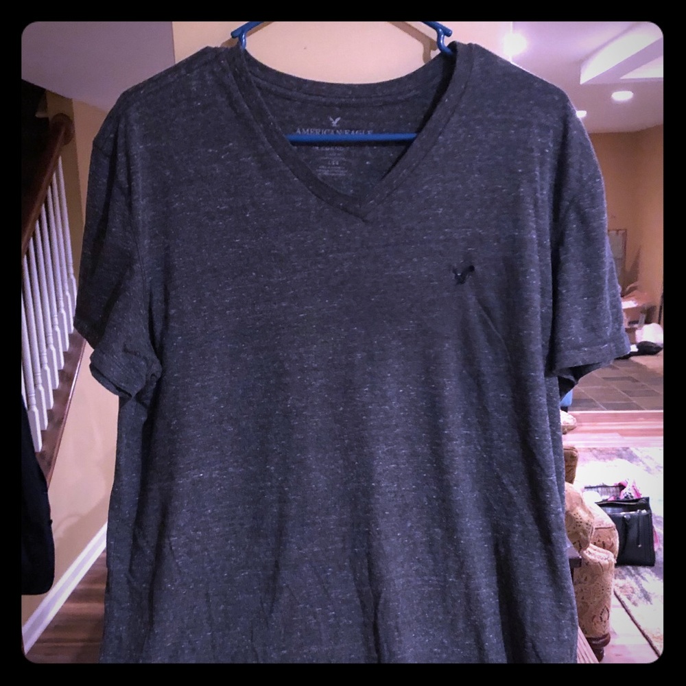 American Eagle Gray V-Neck